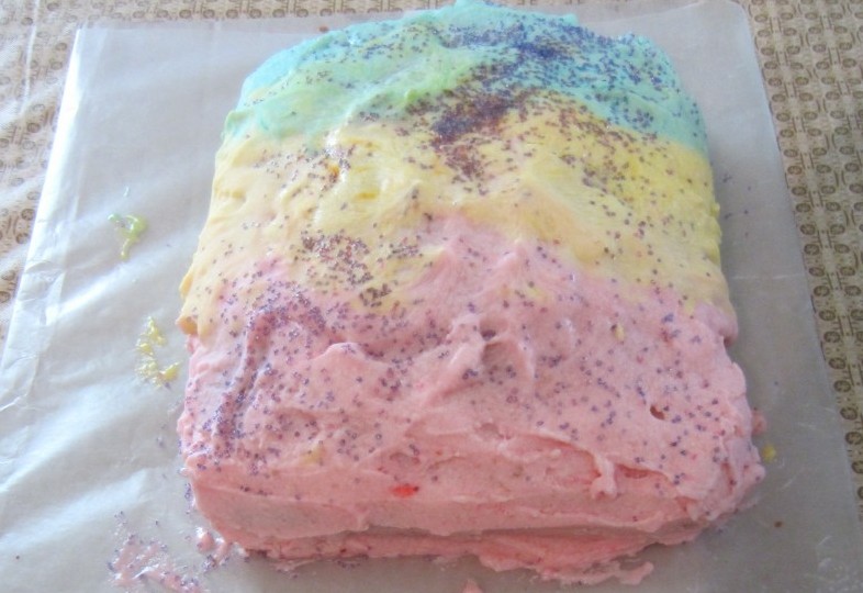 White Russian Rainbow Cake