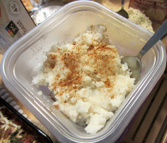 rice pudding with cinnamon