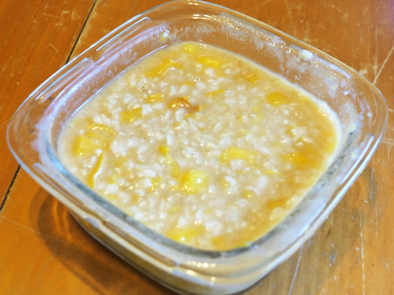 peach ginger rice pudding