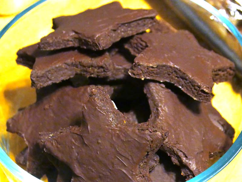 vegan chocolate mint star cookies
