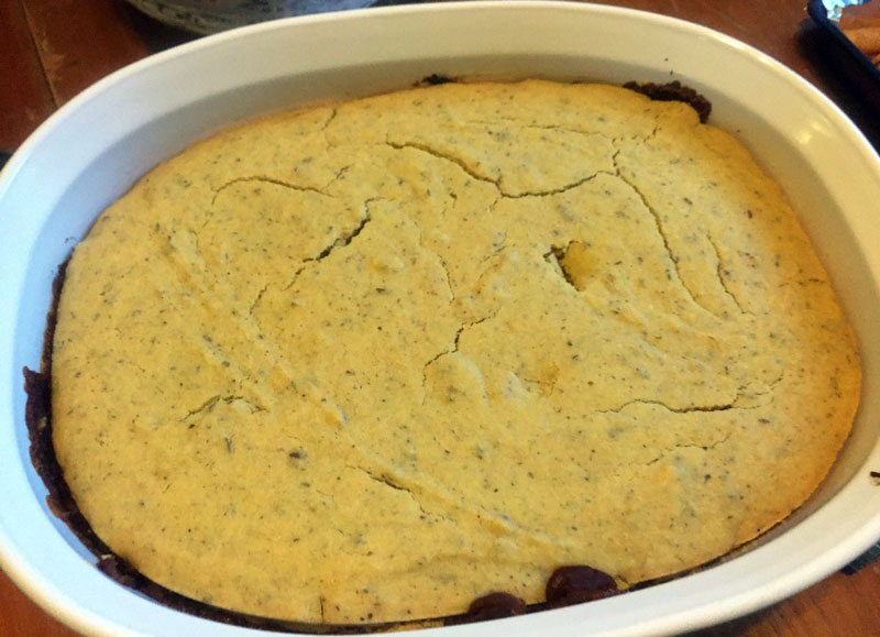 pumpkin bean cornbread casserole