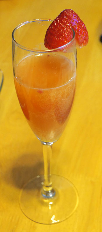 strawberry basil mimosa