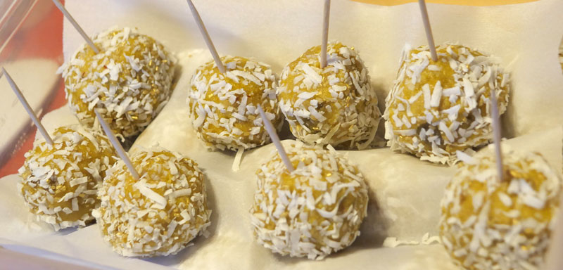 saffron cardamom cake balls