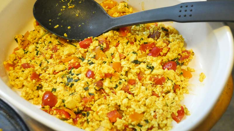 tofu scramble for taco