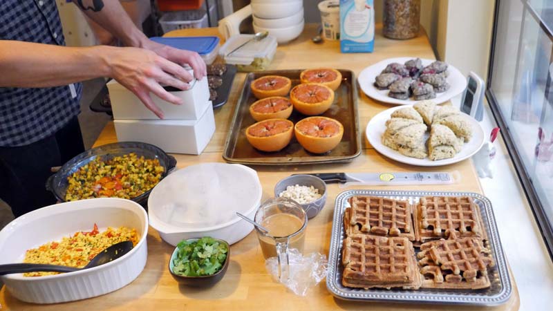 vegan breakfast table