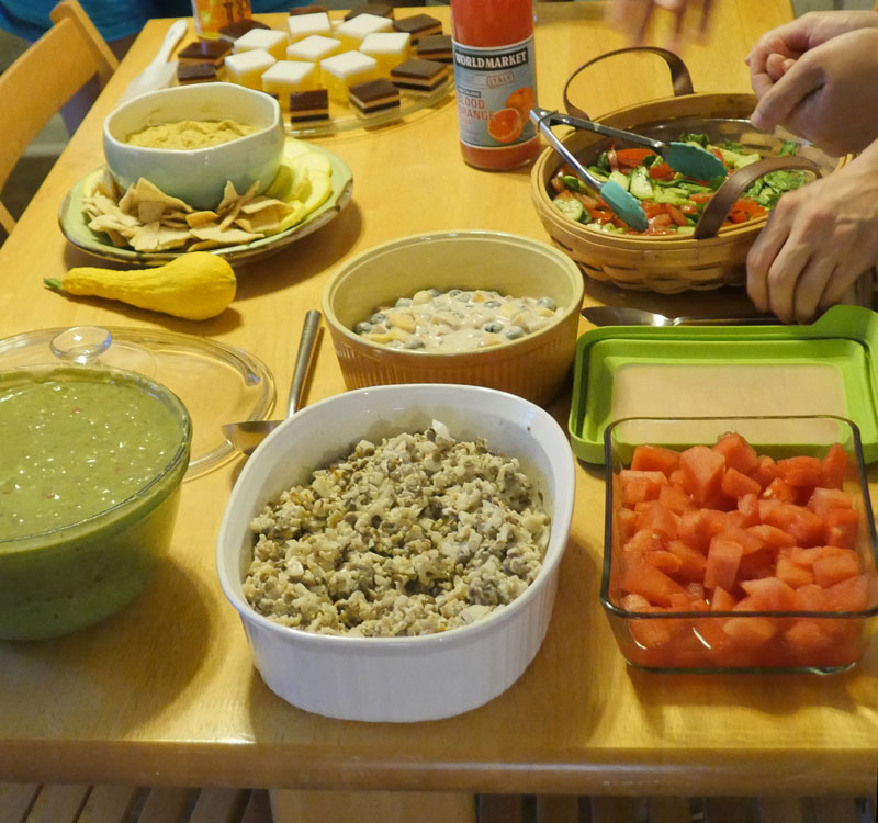 cool foods table