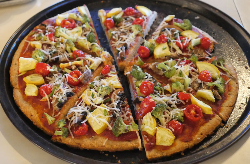 cold vegan pizza