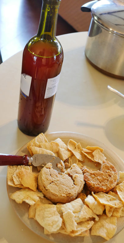 vegan homemade wine and cheese