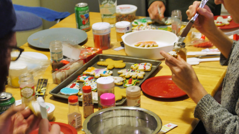 cookie decorating table