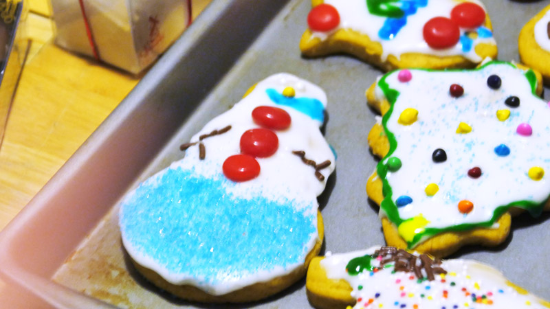 vegan snowman cookie