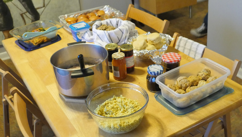 vegan food on table