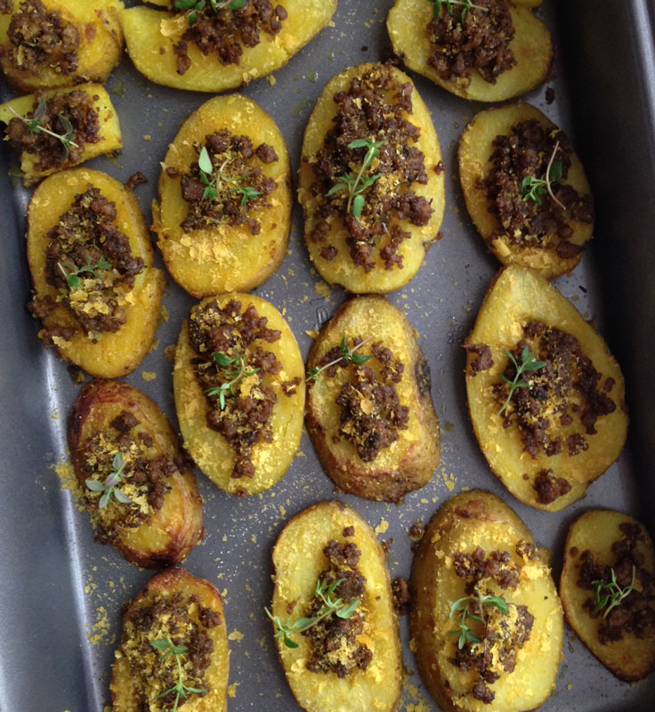 vegan hamburger potatoes