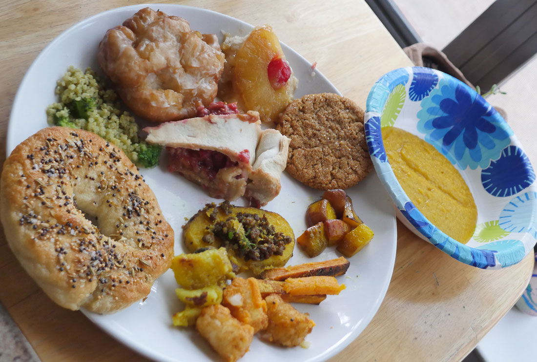 plate of vegan food April 2017