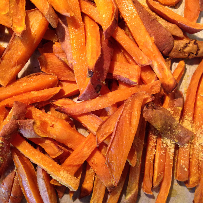 baked sweet potato fries