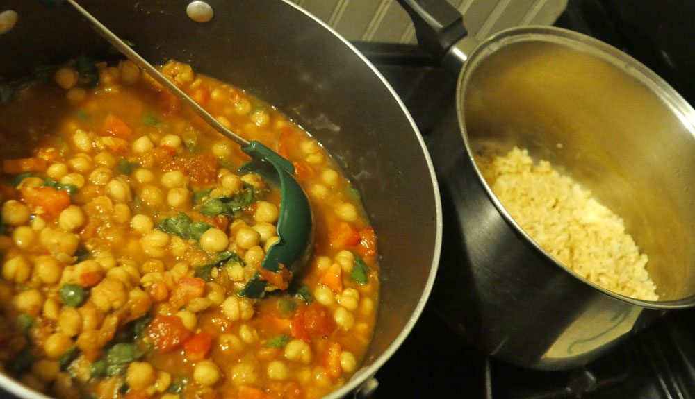 chana masala and rice