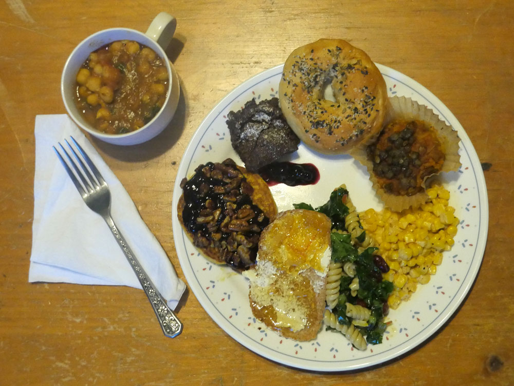 plate of vegan food May 2017