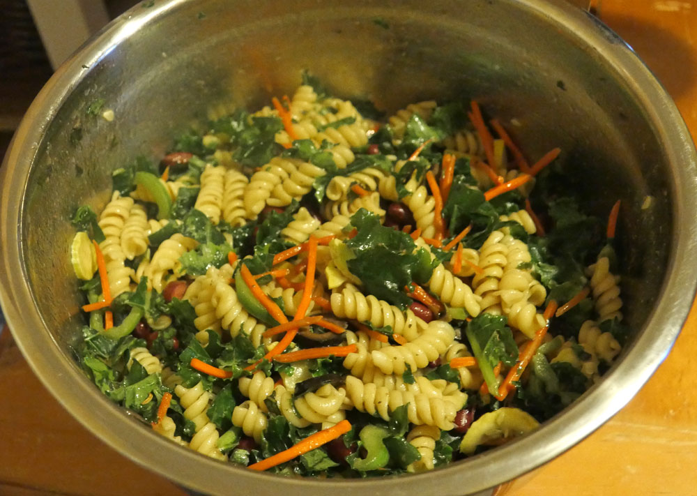 vegan garden pasta salad