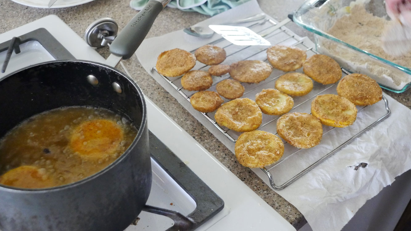 frying yellow squash