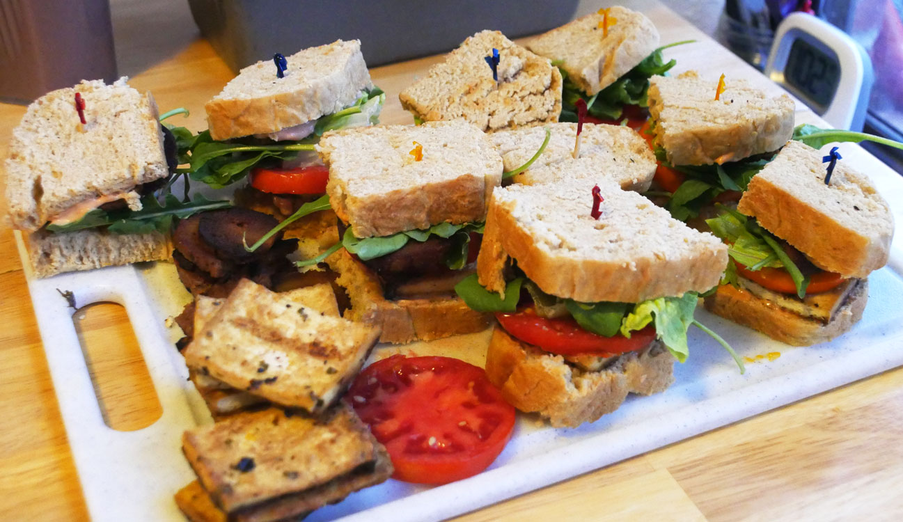vegan club sandwich