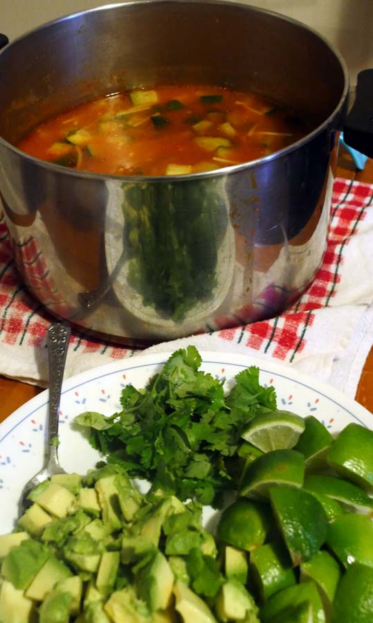 vegan sopa de fideo