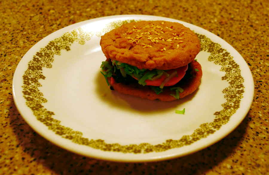 vegan cookie burger