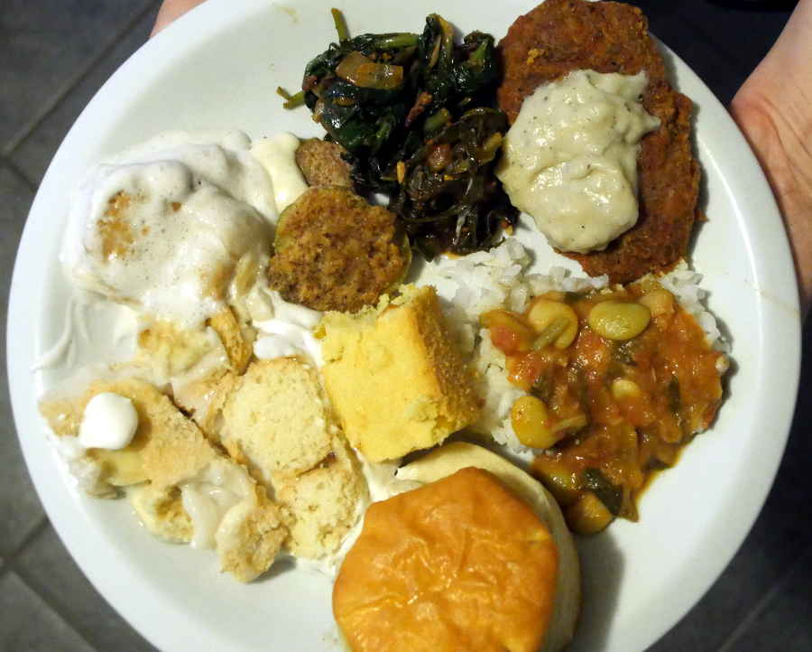 plate of vegan soul food