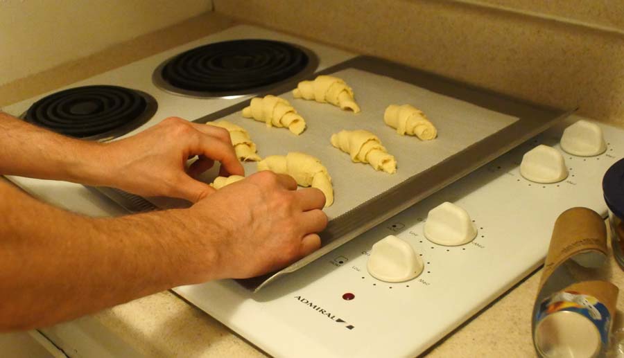 making crescent rolls