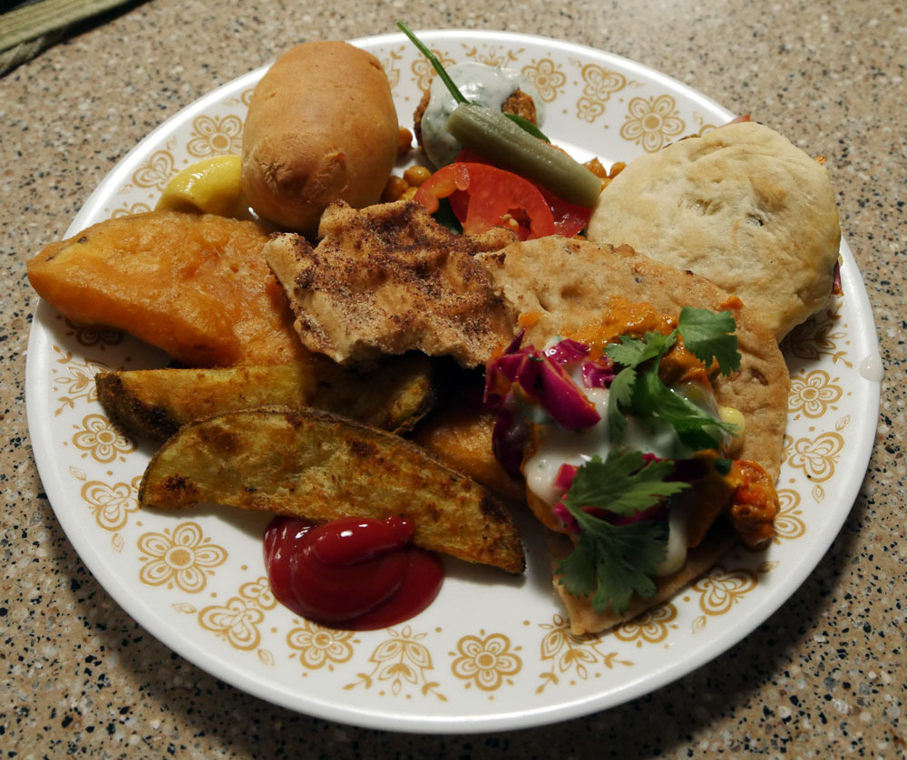 plate of vegan street food