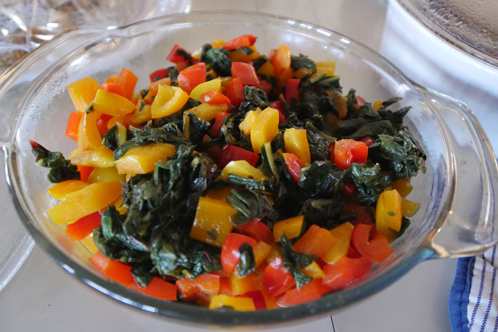 Swiss chard and peppers