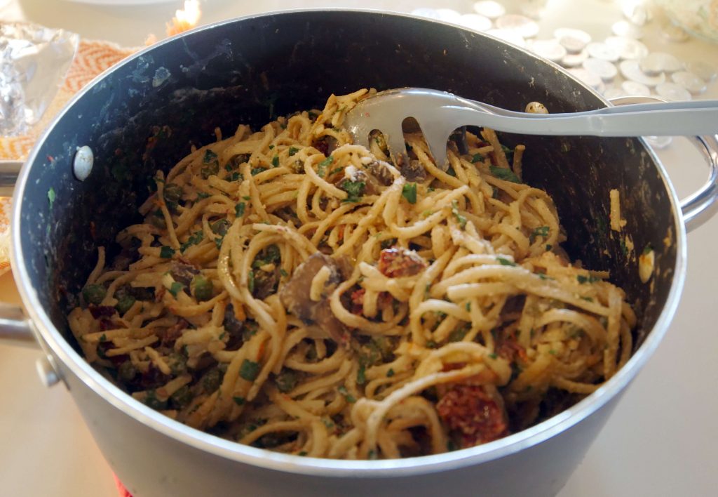 creamy vegan linguini