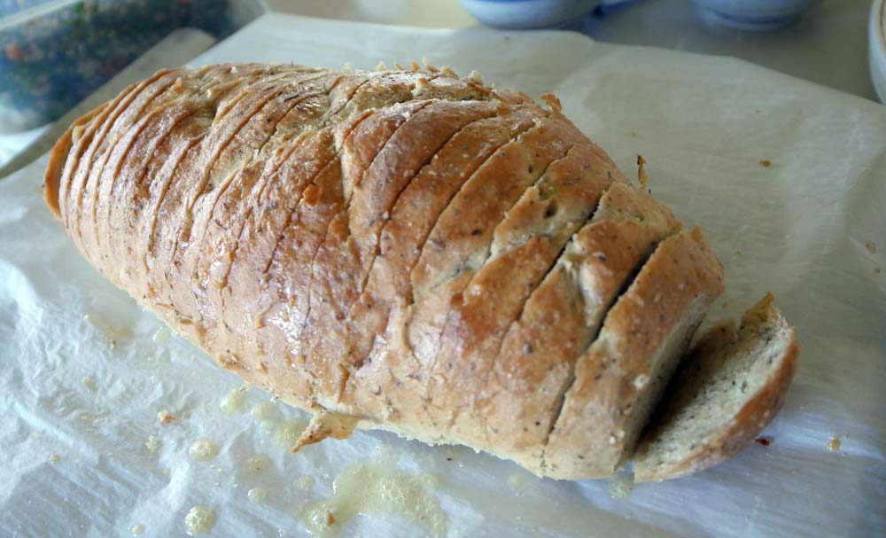 sliced herb loaf