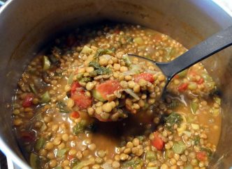 veggies in lentils