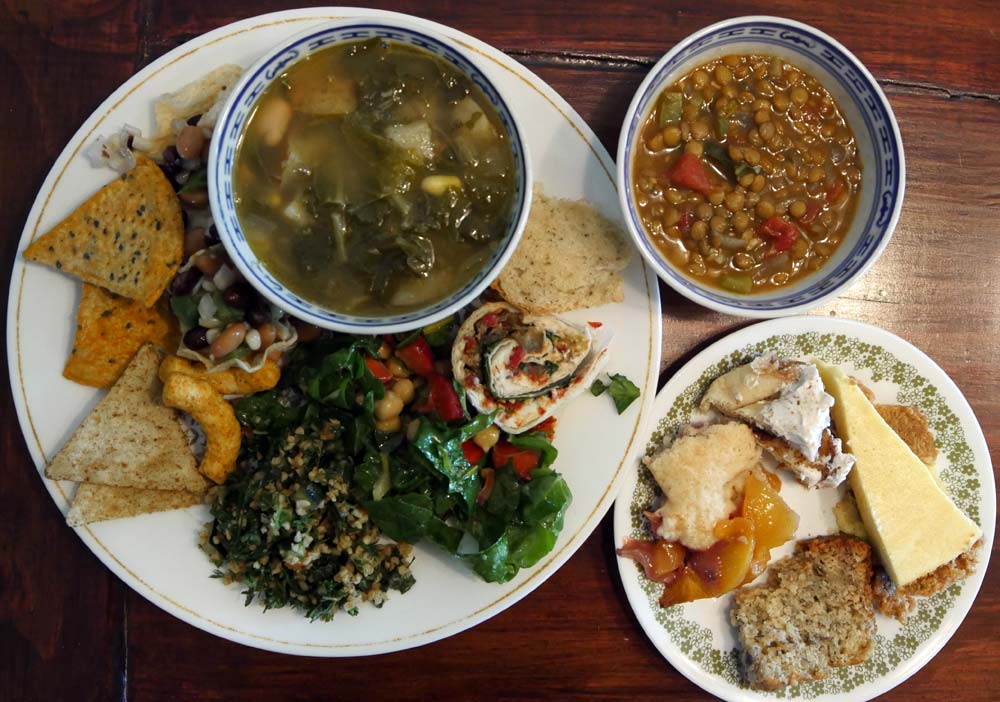 Plate of vegan food