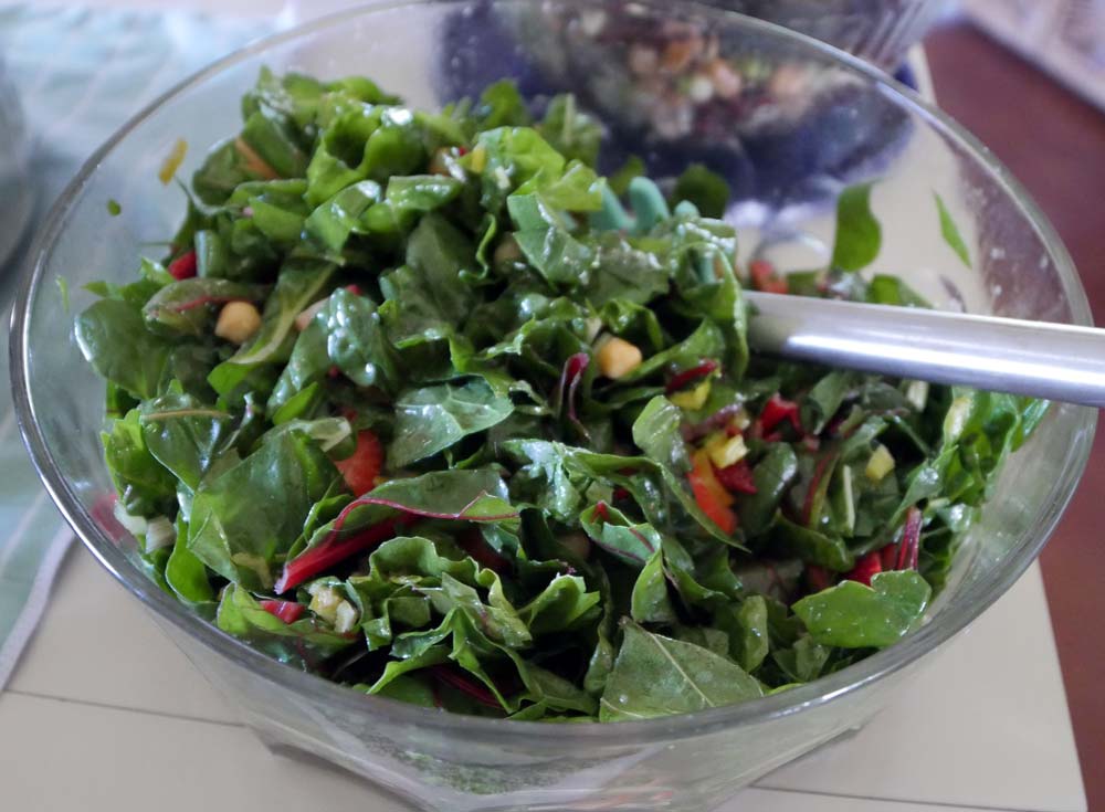 chard and strawberry salad