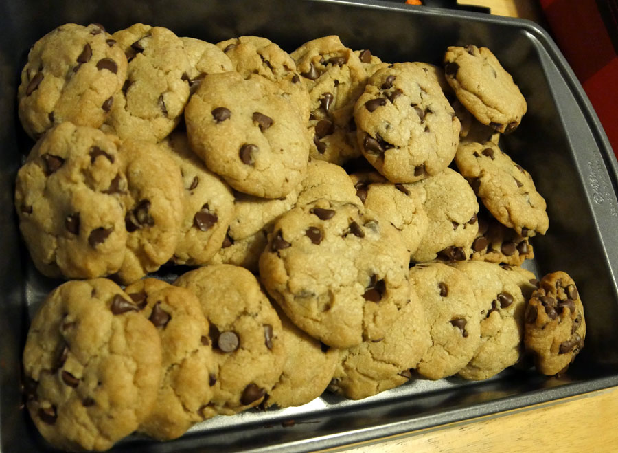 veganized Betty Crocker chocolate chip cookies