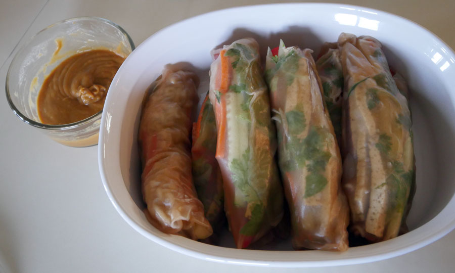 vegan fresh spring rolls