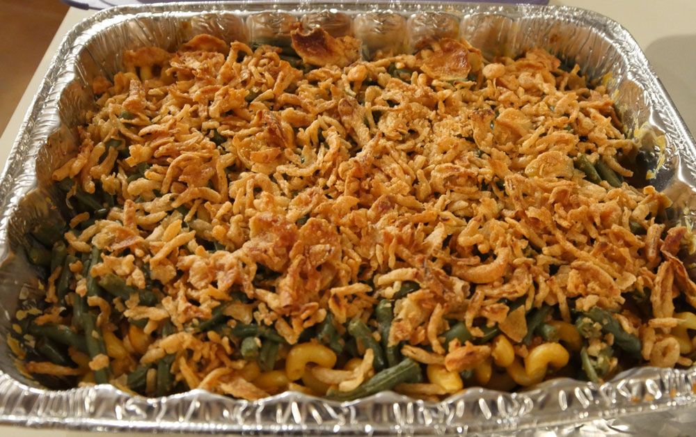 vegan mac 'n' cheese green bean casserole