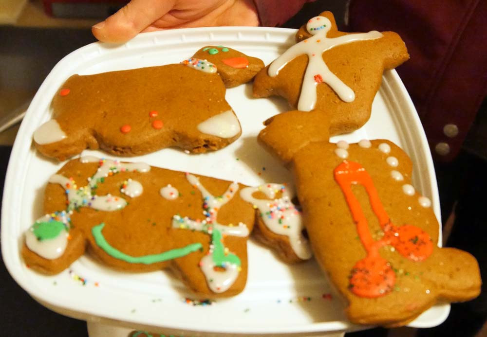 plate of decorated vegan marranitos