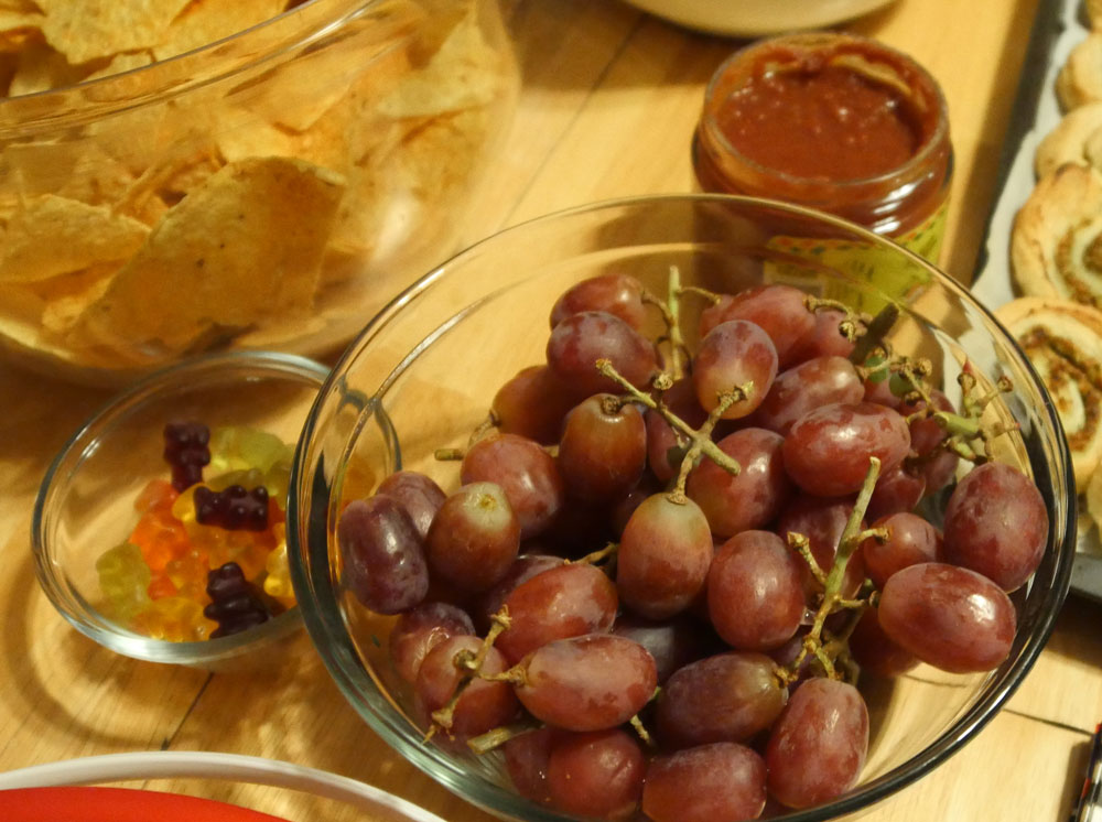 grapes and vegan gummies