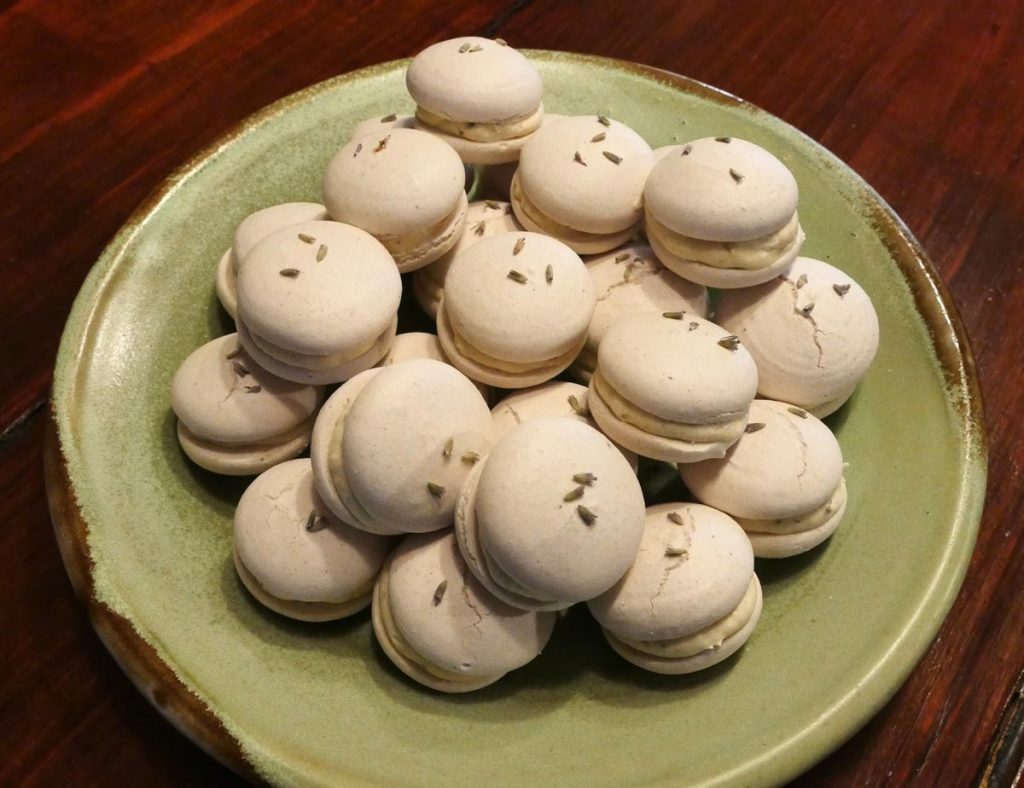 vegan lavender macarons