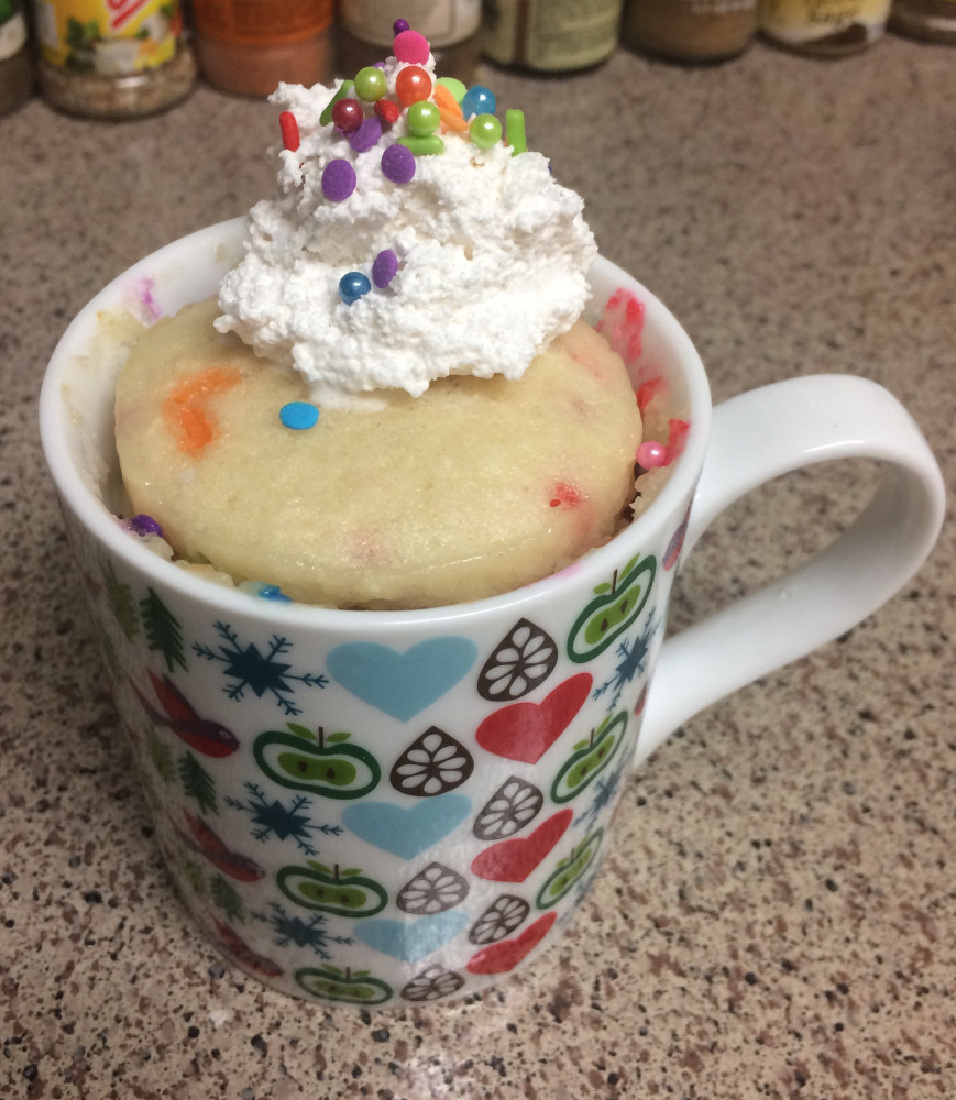 vegan birthday mug cake