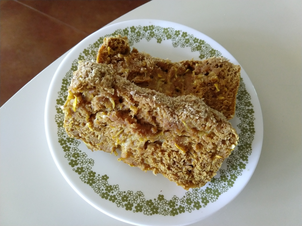 vegan lemon yellow squash bread