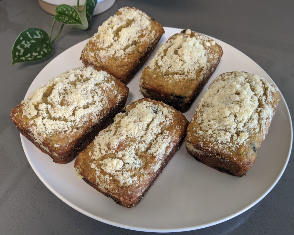 lemon blueberry mini-loaves