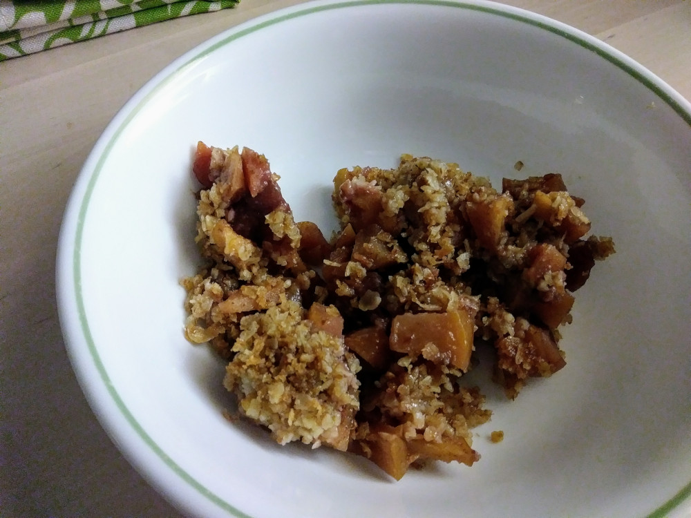 apple and fig crumble
