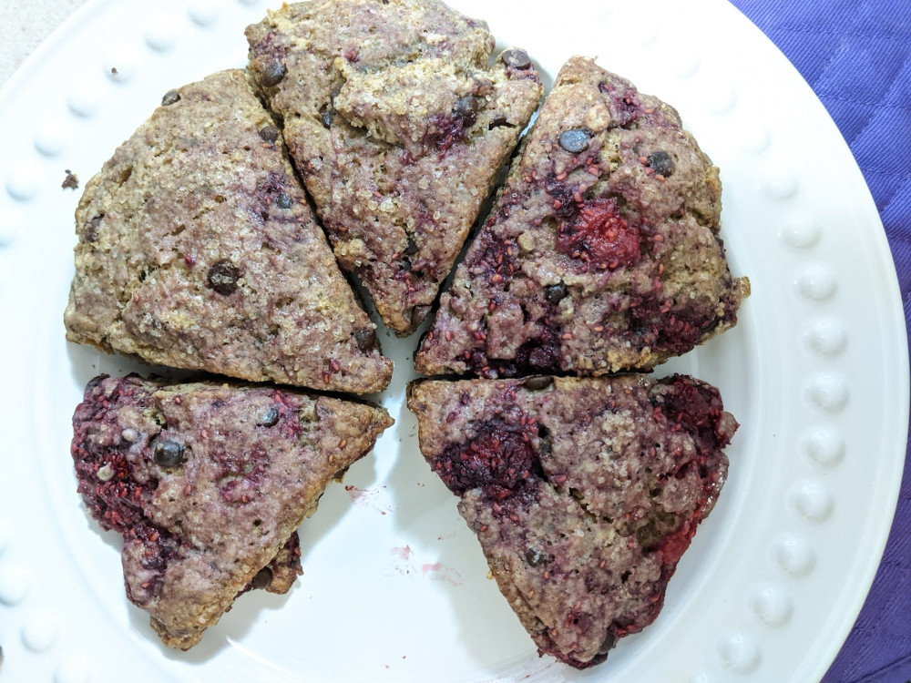 vegan raspberry scones