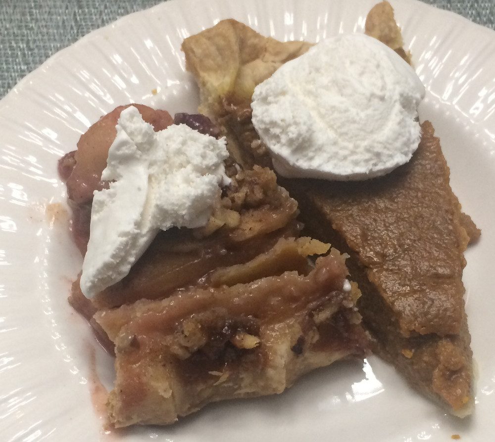 slices of vegan pumpkin pie