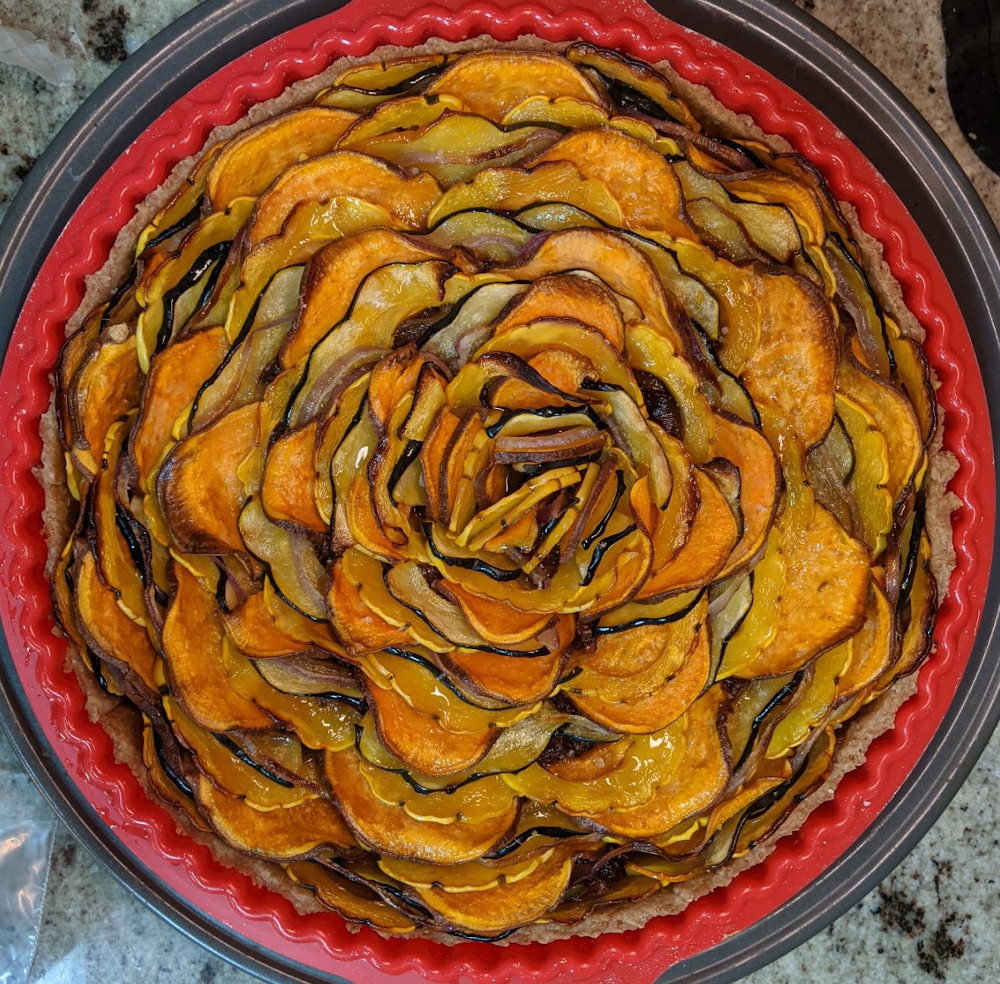 squash and onion tart