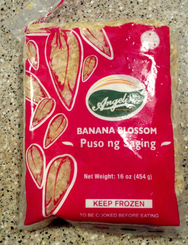package of frozen banana blossom