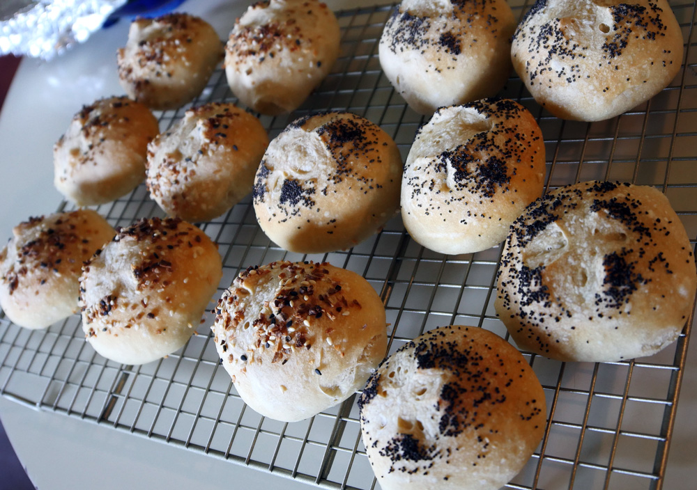 brotchen (buns) with poppy seed and Everything toppings