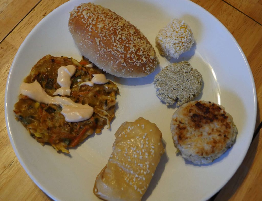 plate of vegan Japanese food